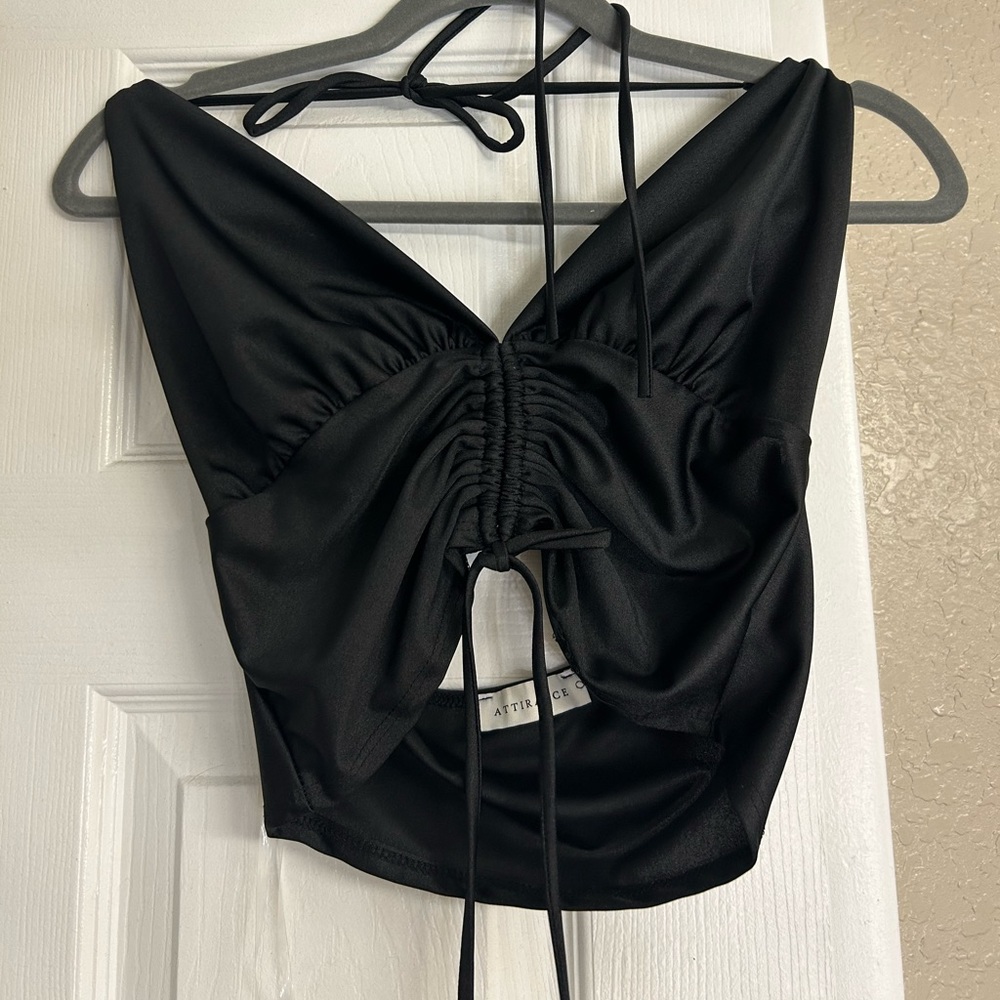 Black open back going out top!